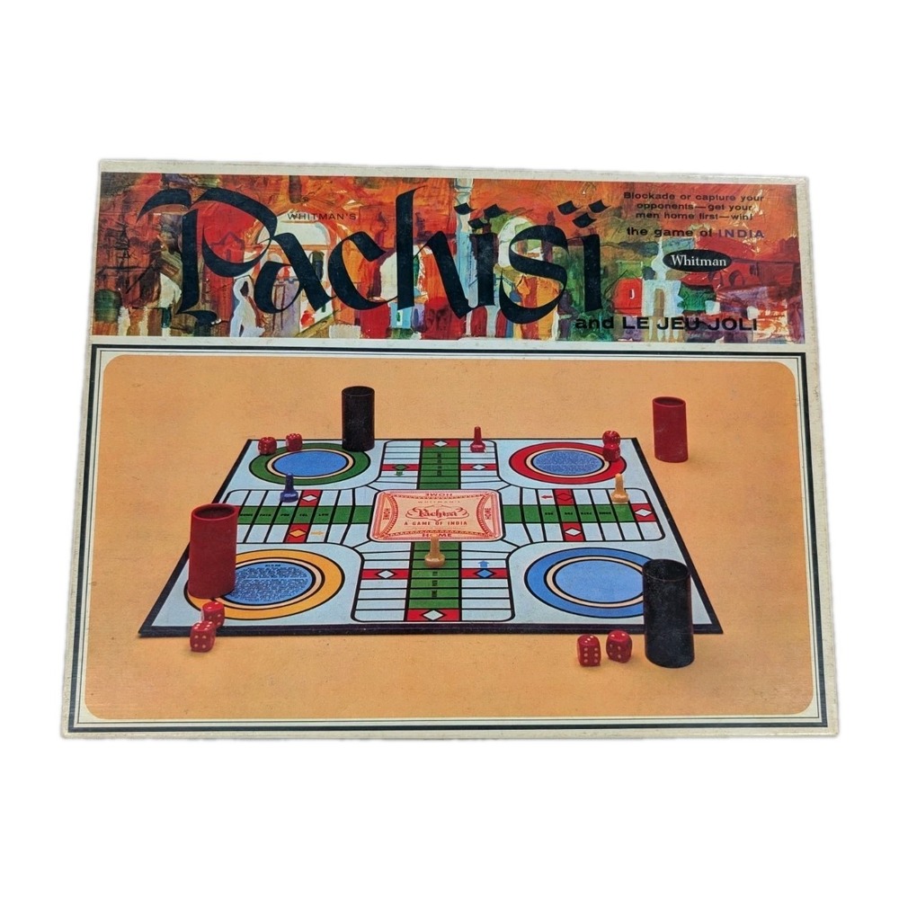 Vintage 1967 Whitman Pachisi Game of India Le Jeu Joli Complete Board Game
